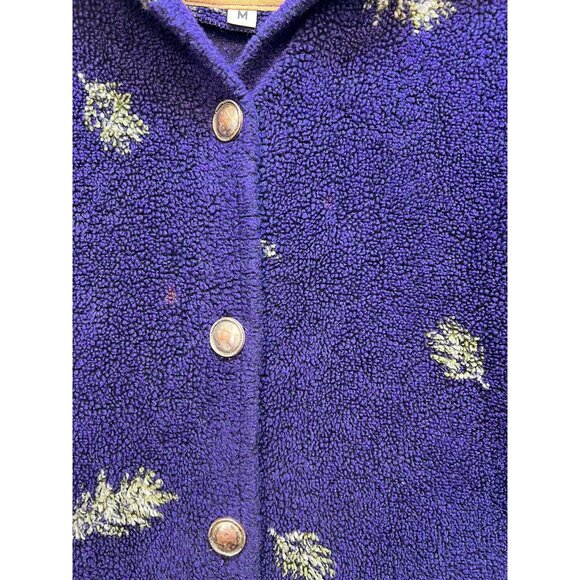 ALPS Finest Quality Apparel Womens Sherpa Fleece Jacket Size M Blue Purple - Picture 8 of 13